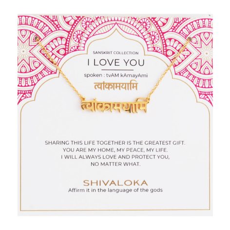 I Love You Sanskrit Necklace
